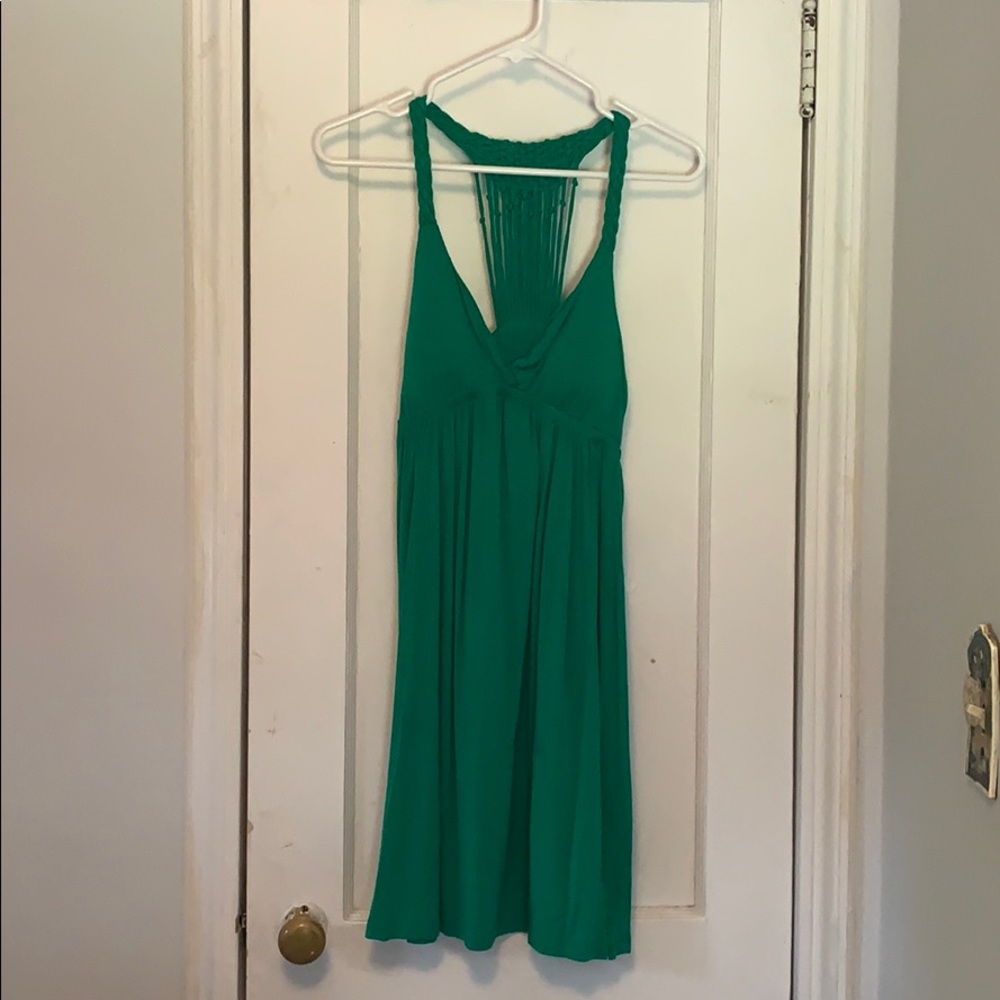 Green mini dress